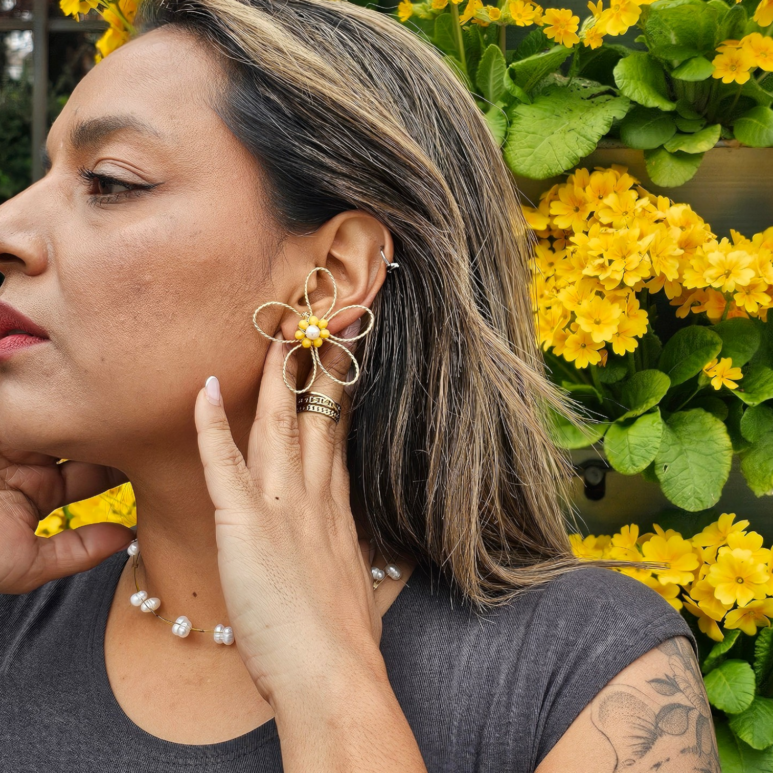 Pendientes Miraflor - Amarillos