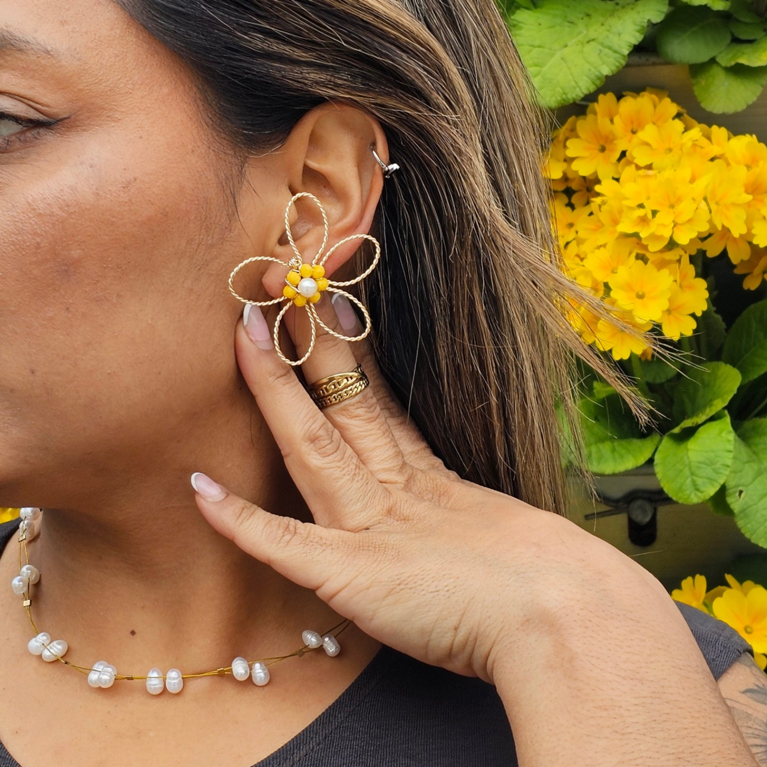 Pendientes Miraflor - Amarillos