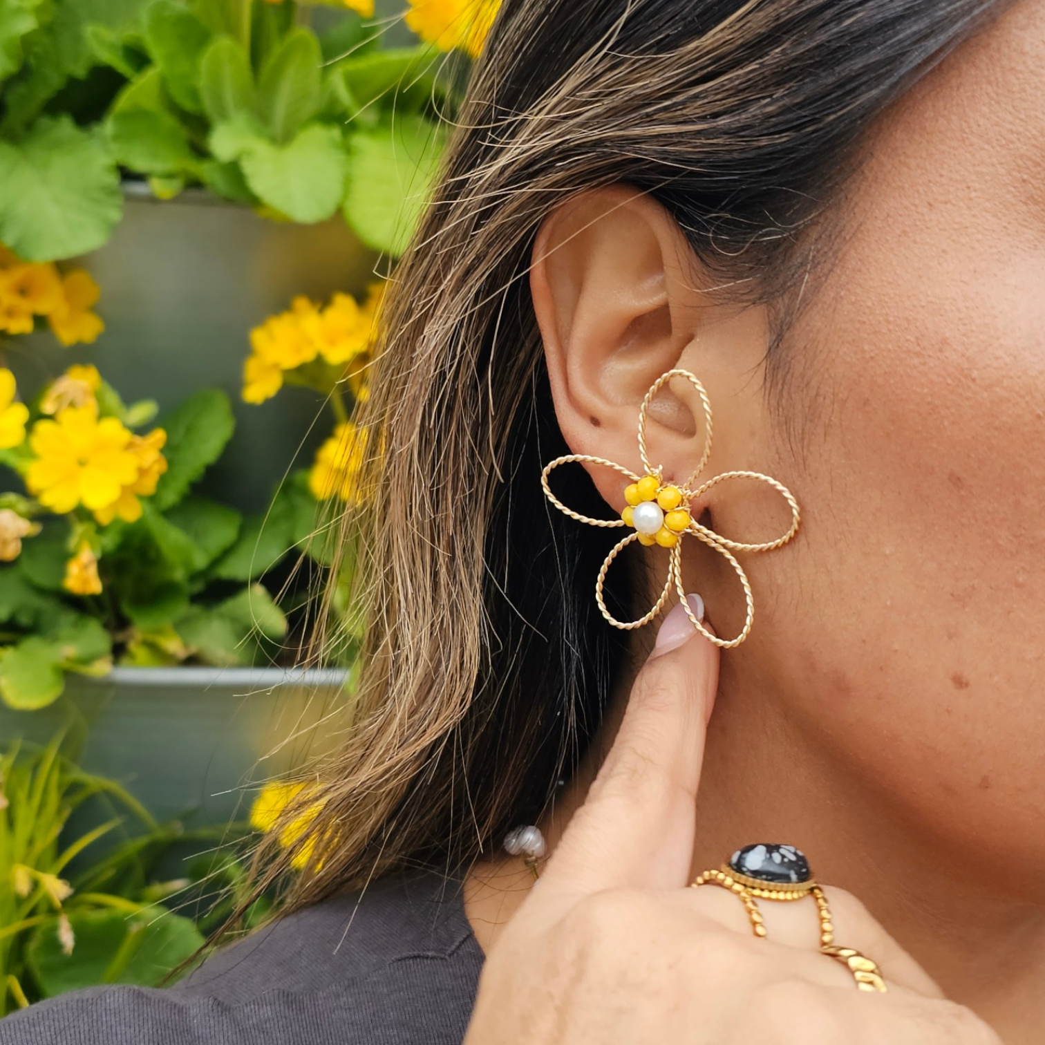 Pendientes Miraflor - Amarillos