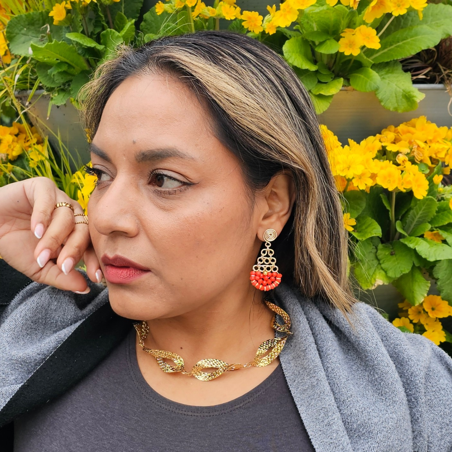 Pendientes Chilena - Naranjas