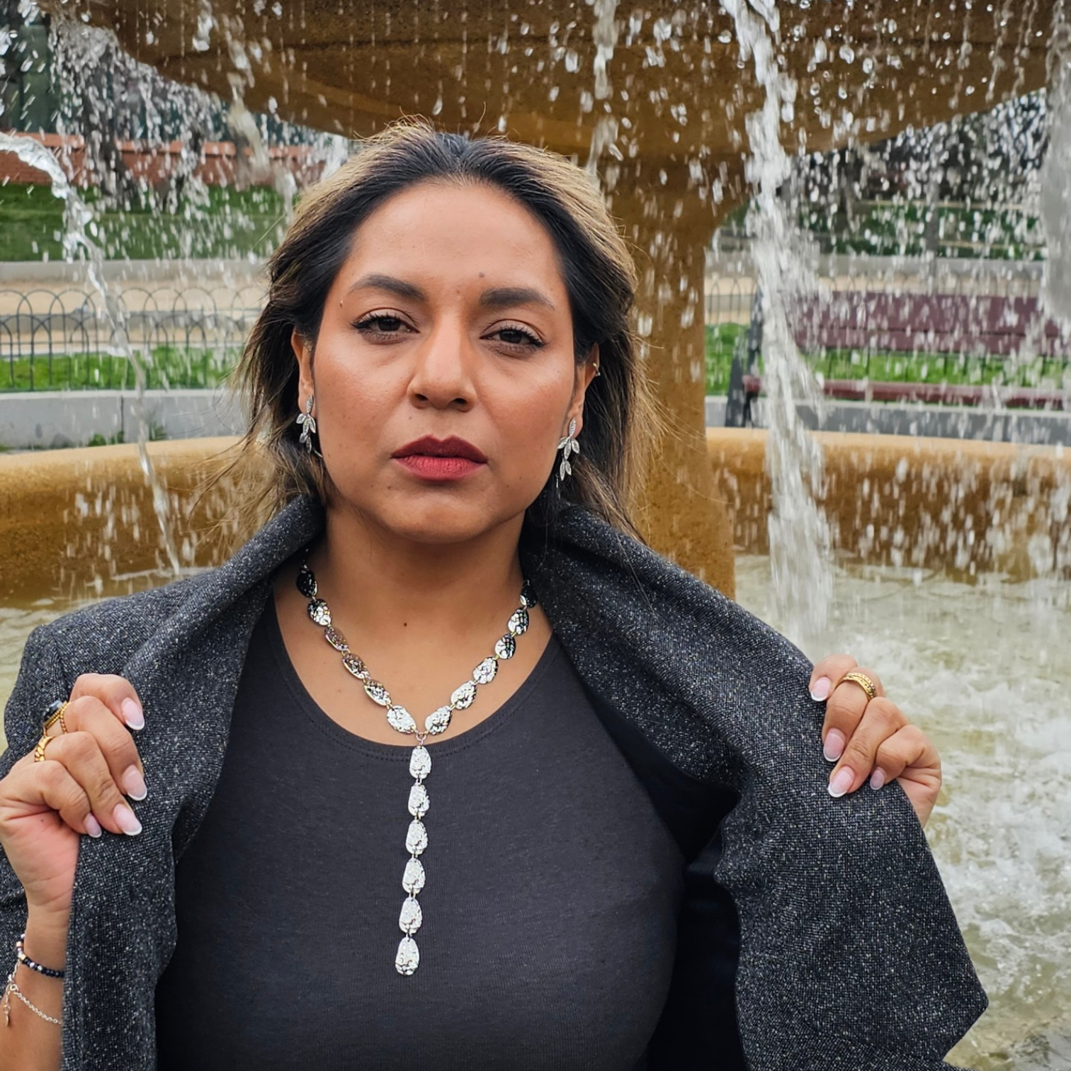 Collar Cascada - Plateado