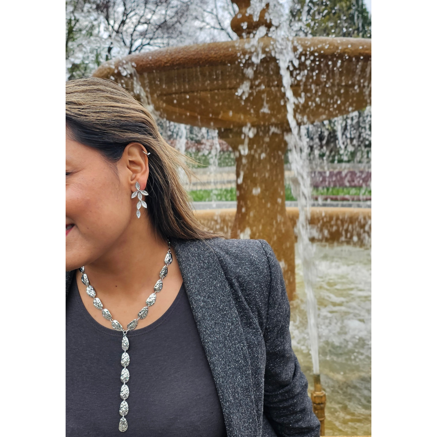 Collar Cascada - Plateado