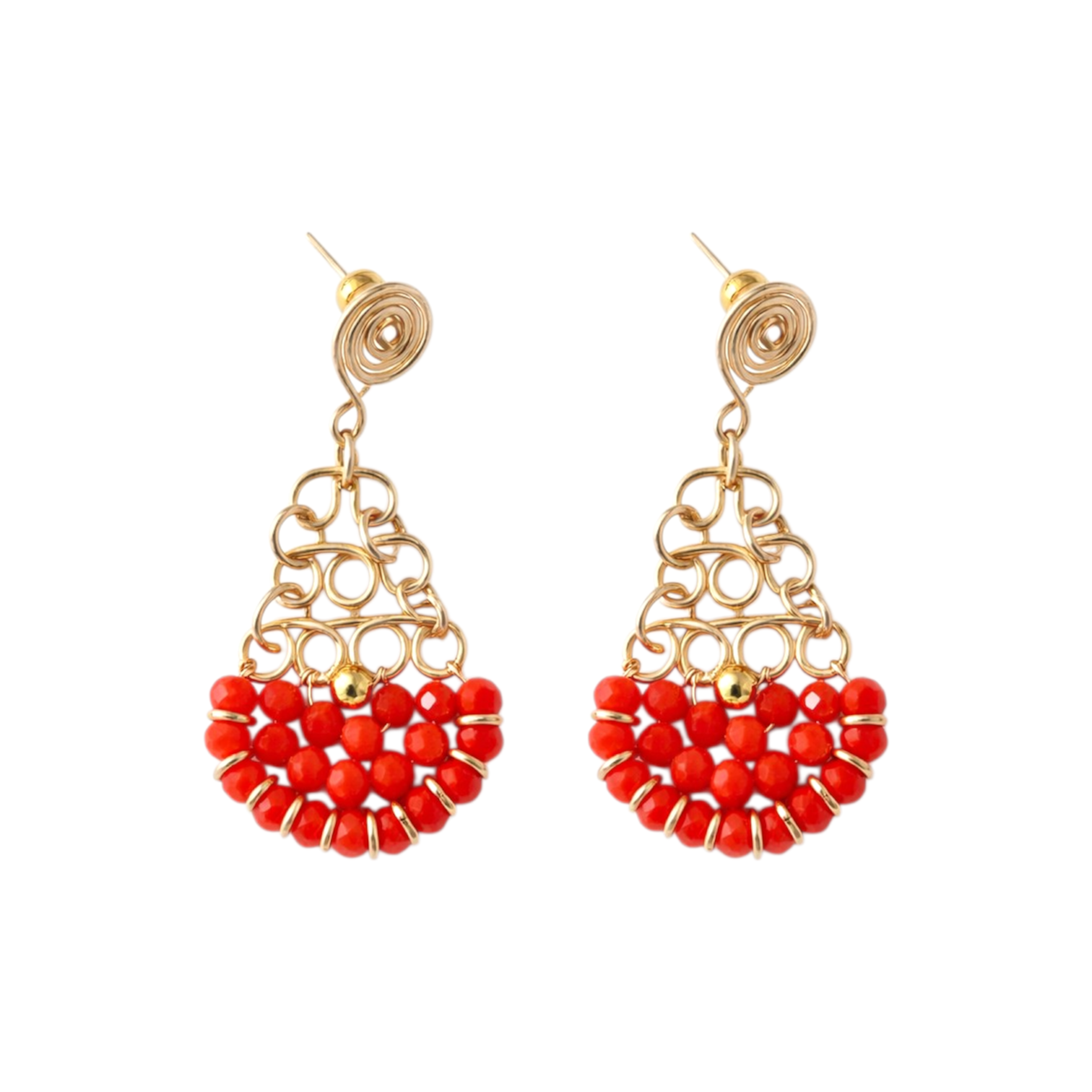 Pendientes Chilena - Naranjas