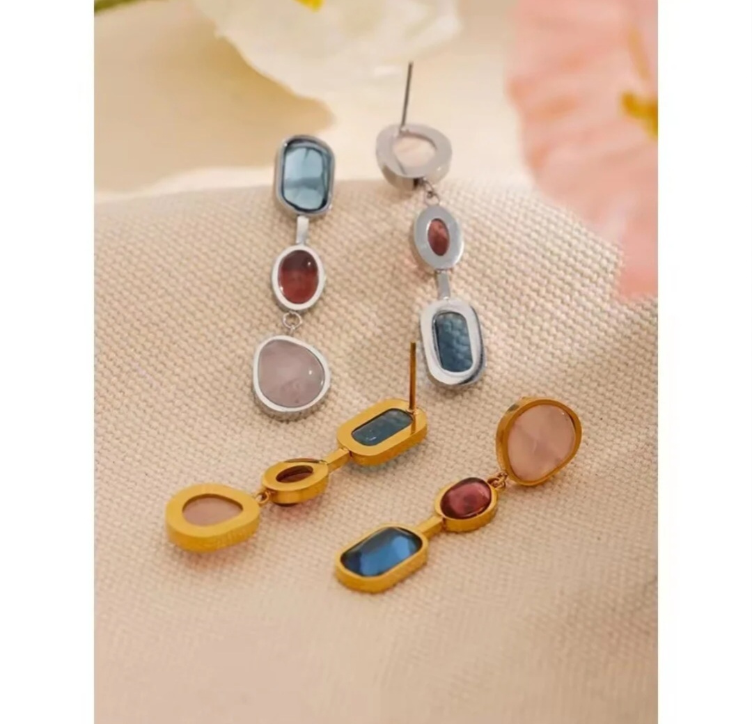 Pendientes Cristalina - Dorados