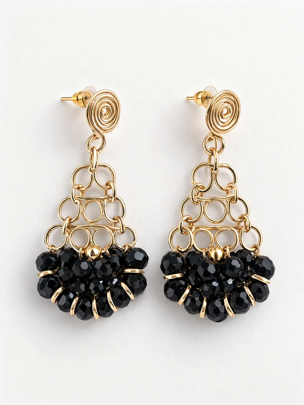 Pendientes Chilena - Negros