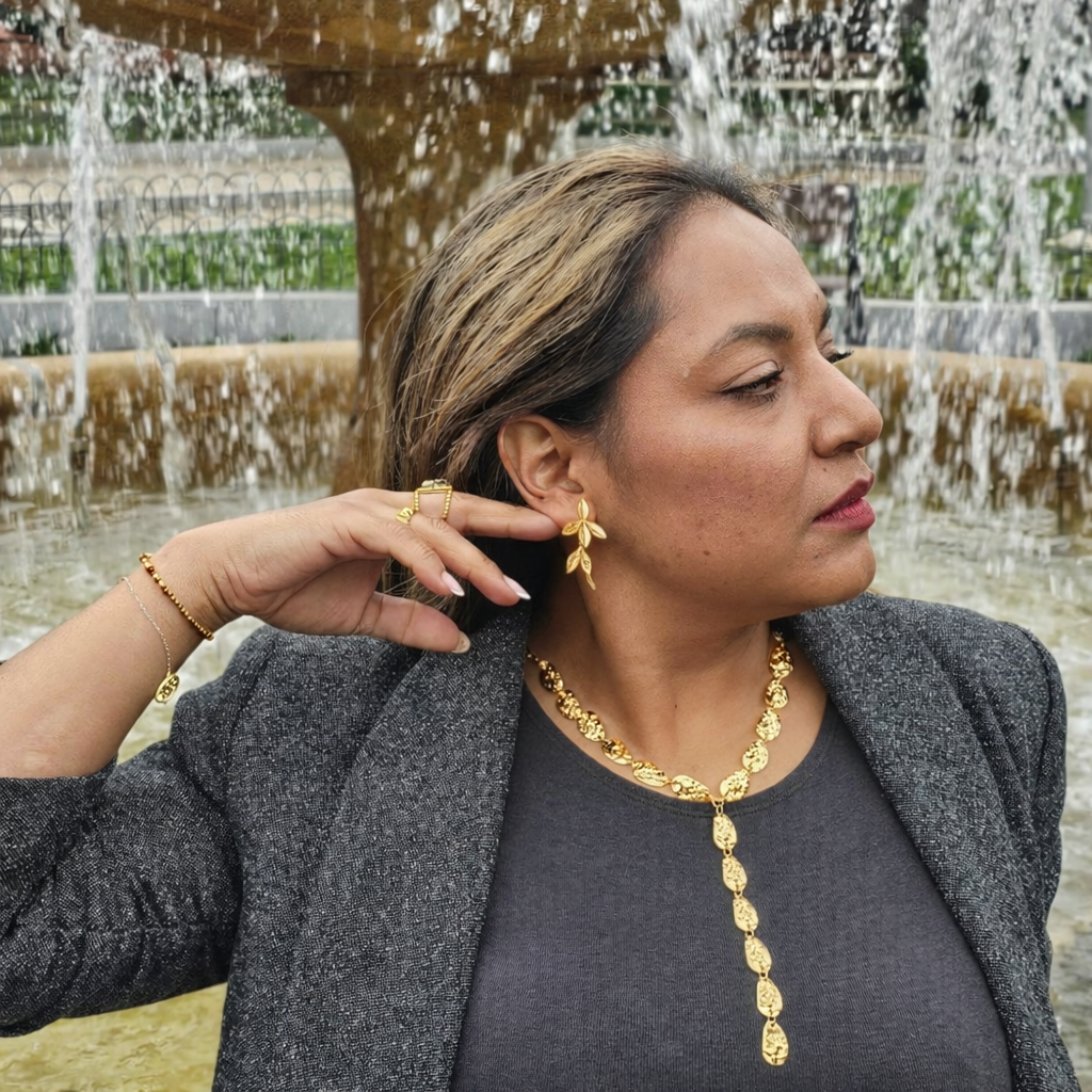 Collar Cascada - Dorado