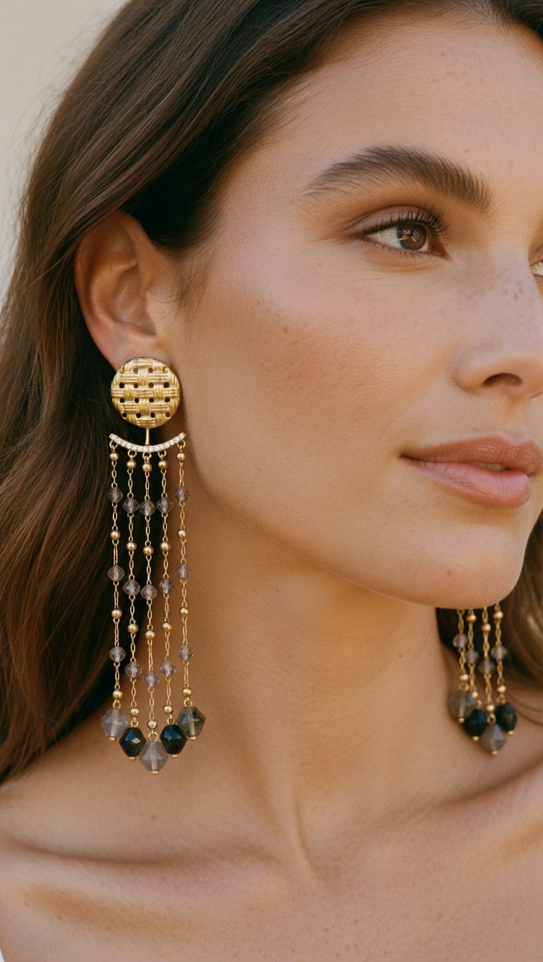 Pendientes Monalisa - Grisáceos