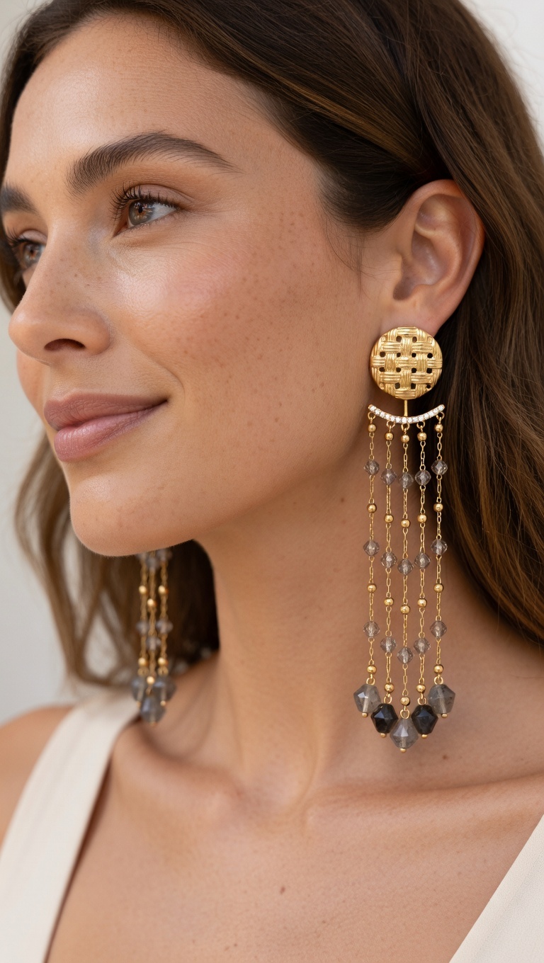 Pendientes Monalisa - Grisáceos